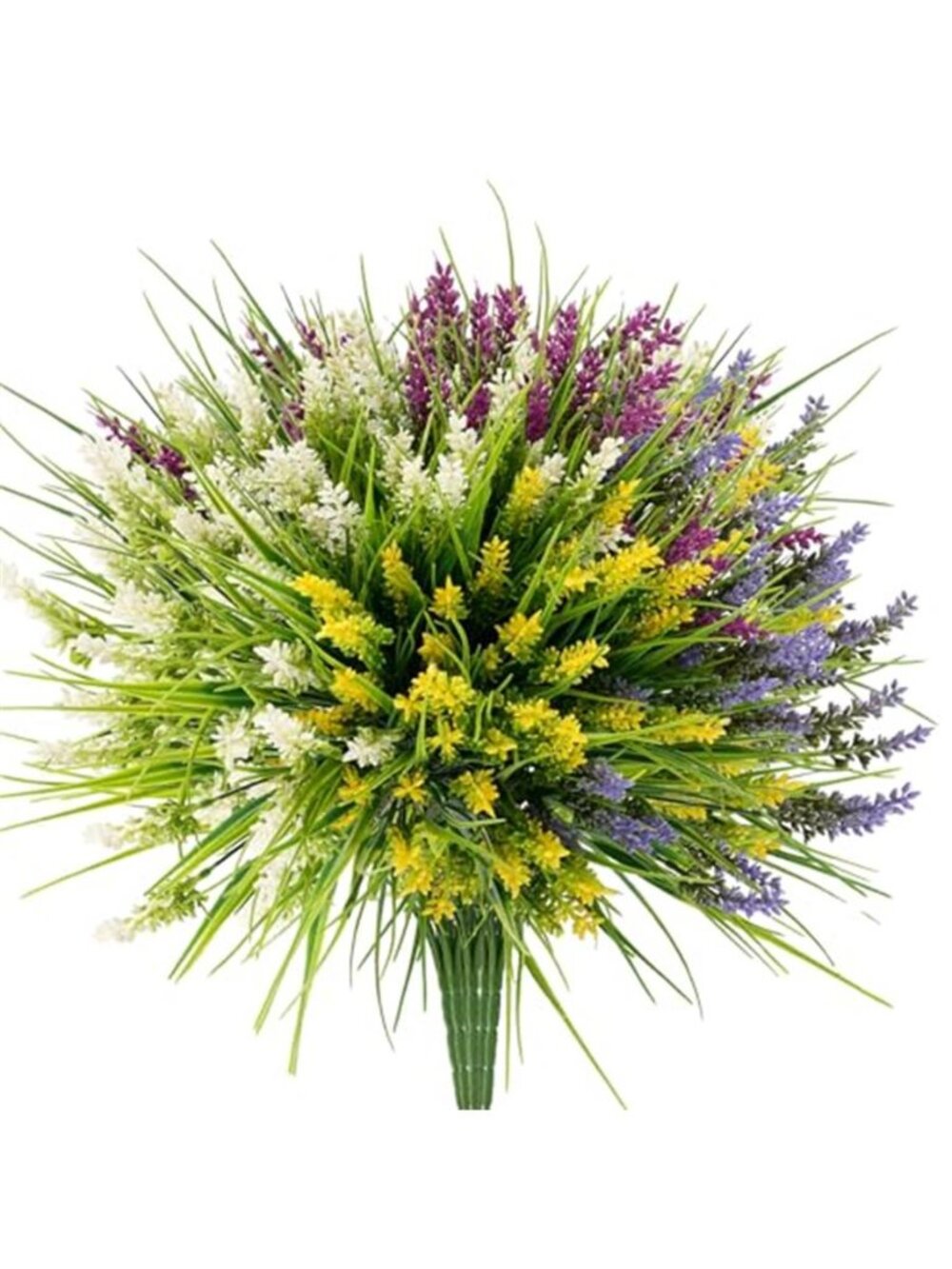 Artificial Lavender Flowers UV Resistant Fake Outdoor Plants Decor 20 Bundles